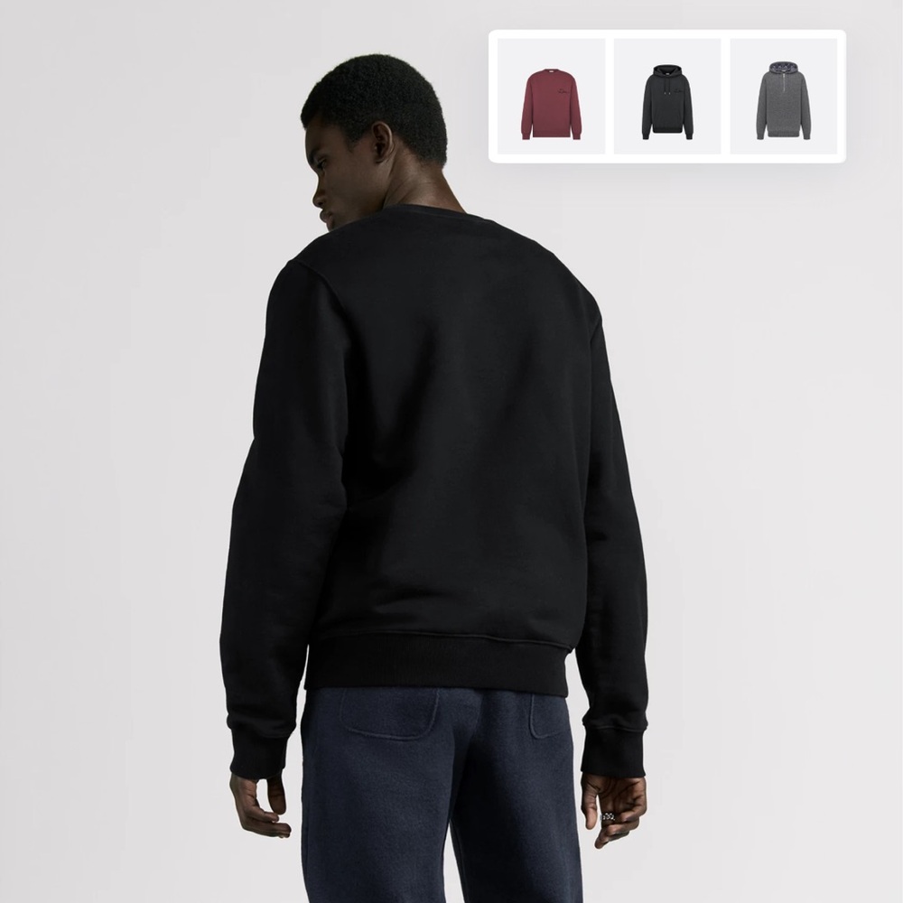 CD Icon Sweatshirt Black Cotton Fleece - Picture 2 of 4